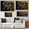 thumbnail image 4 of Designart "Mesmerized by the Yellow Owl s Majesty II" Animals Floater Framed Wall Decor, 4 of 7