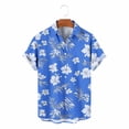 thumbnail image 4 of COSFO Hawaiian Men's Button Down Shirts Short Sleeve Summer Tops Lightweight Beach Collared Loose Fit Shirts for Men, 4 of 8