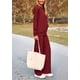 thumbnail image 3 of Conjunto Deportivo Mujer PRETTYGARDEN Sudadera con Capucha Pantalones Cargo Vino Rojo S, 3 of 8
