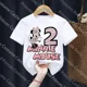 thumbnail image 3 of Camisetas de algodón de Disney con números 1 a 12 de Kawaii, ropa de dibujos animados de anime para niños y niñas, camiseta de verano para niños de Minnie Mouse, 3 of 5