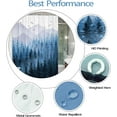 thumbnail image 6 of 84 Inch Blue Misty Forest Shower Curtain Set Ombre Navy Blue White Waterproof Fabric Shower Curtains Nature Tree Mountain Woodland Decorative Bathroom Bath Curtain Decor (Blue,72"x 84"), 6 of 6
