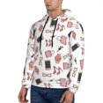 thumbnail image 2 of KLL Fashion Print Mens Hoodie Long Sleeve Casual Pullover Hooded Sweatshirt Fashion Drawstring Hoodies with Pocket-Small, 2 of 6