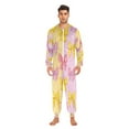 thumbnail image 7 of 1 Piece Adult Onesie Pajamas Cozy & Loose-Fit Sleepsuit Loungewear with Pockets Yellow and Pink Bows XXX-Large, 7 of 7