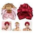 thumbnail image 3 of 2 Bonnet de Couchage Turban Élastique Large Bande Bonnet de Satin pour Femme, 3 of 6