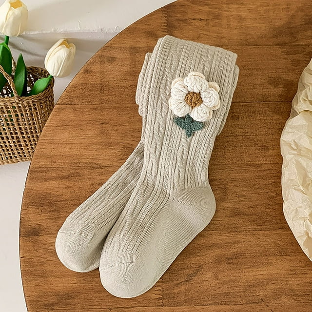LSLJS Collants pour Filles d'Hiver Élastiques et Chauds, Bas et Pantalon pour Enfants (1 à 12 Ans), Collants pour Filles