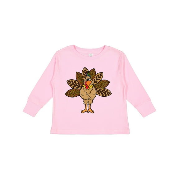 Inktastic Thanksgiving Turkey Boys or Girls Long Sleeve Toddler T-Shirt