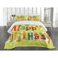 thumbnail image 3 of Ambesonne Funny Quilted Bedspread Set 3 Pcs, Ice Cream Candies, Queen Size, Multicolor, 3 of 5