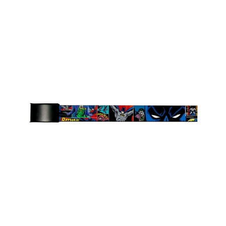 Batman DC Comics Superhero Strip Collage Web Belt (Best Dc Comics Villains)