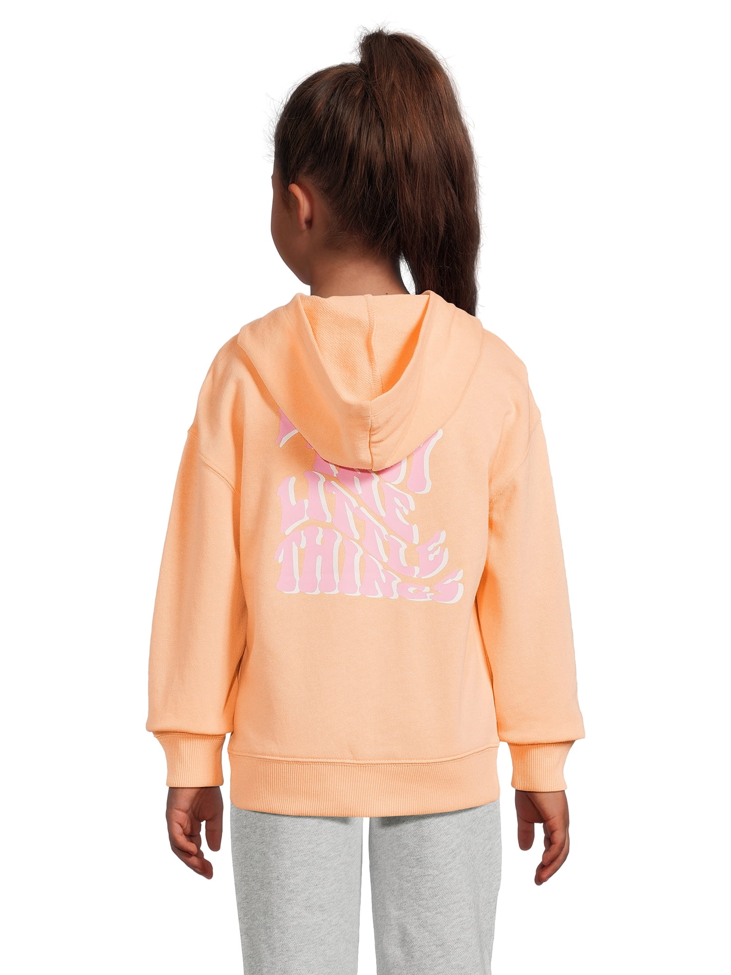 Wonder Nation Girls Over Sized Hoodie, Sizes 4-18 & Plus
