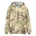 thumbnail image 3 of TQWQT Men's Hoodies Pullover Camouflage Camo Hoodies Long Sleeve Camo Sweatshirts Casual Hooded Sweatshirt 6XL Hoodies with Pockets Khaki 2XL, 3 of 4