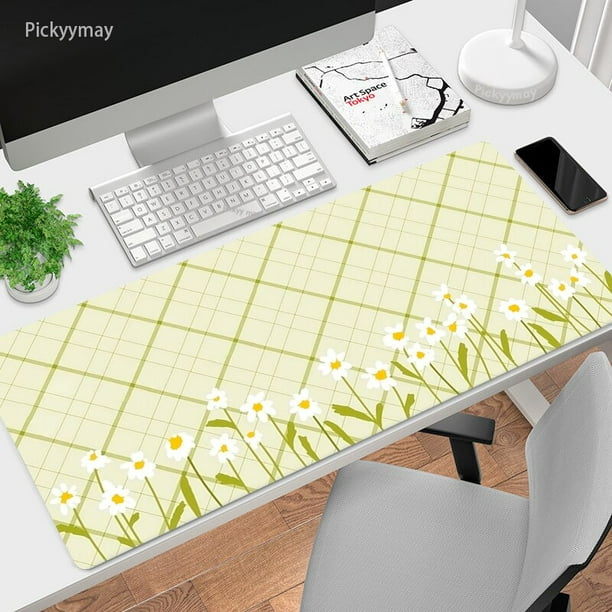 Alfombrilla de ratón verde Kawaii para Gaming, alfombrilla grande para ratón, alfombra de mesa Xxl, 900x400, para Pc LIUWENJING unisex