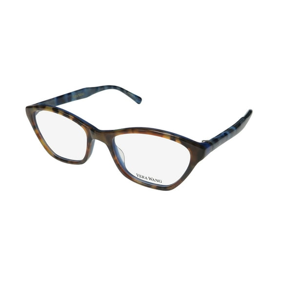 NEW VERA WANG V364 WOMENS/LADIES CAT EYE FULL-RIM NAVY TORTOISE FRAME DEMO LENSES 49-17-130 EYEGLASSES/GLASSES