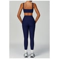 thumbnail image 4 of PISONIC Women's Yoga Outfits 2 Piece High Waisted Leggings with Sports Bra Gym Clothes Sets, 4 of 6