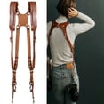 thumbnail image 2 of Double Shoulder Camera Strap Adjustable Camera Shoulder Belt Portable Shoulder Harness Outdoor Photography Tools Brown, 2 of 7