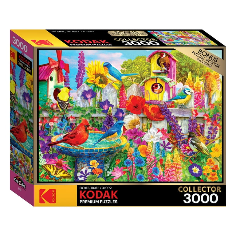 Cra-Z-Art Kodak 3000-Piece Birdbath Garden Adult Jigsaw Puzzle