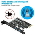 thumbnail image 5 of 4 Ports PCIE to USB 3.0 Expansion Card PCI Express Adapter Card for Desktop PC , y19474, 5 of 6