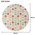 thumbnail image 6 of Pioneer Flower Floral Print Pattern Round Tablecloth 60"x60",Wrinkle Wipeable Table Cloth for Kitchen Dining Room Picnic Patio Party, 6 of 6