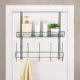 thumbnail image 2 of Over The Door Hook Hanging Organizer with Mesh Basket, Hanging Rack, Silver by ONLINE, 2 of 7