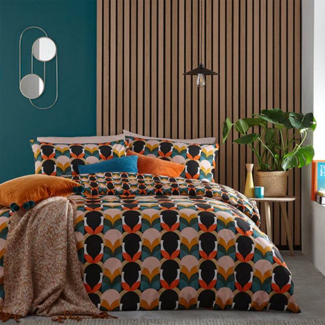 Furn - Set de Funda de Edredón Raeya Art Deco (Multicolor)