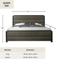 thumbnail image 6 of Stout Carved Detailed Panel Bed, Wood, Dark Ash Gray, Queen Size, 6 of 6