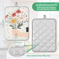 thumbnail image 6 of Yayeee Pot Holders Kitchen Heat Resistant with Pocket 7"x9.8" Cotton Oven Cooking Hot Pads, Gray Cute Flower, 6 of 7
