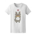 thumbnail image 1 of Playera Para Mujer - Ilustracion Gato Con Hotdog Smartprints T-shirt, 1 of 2