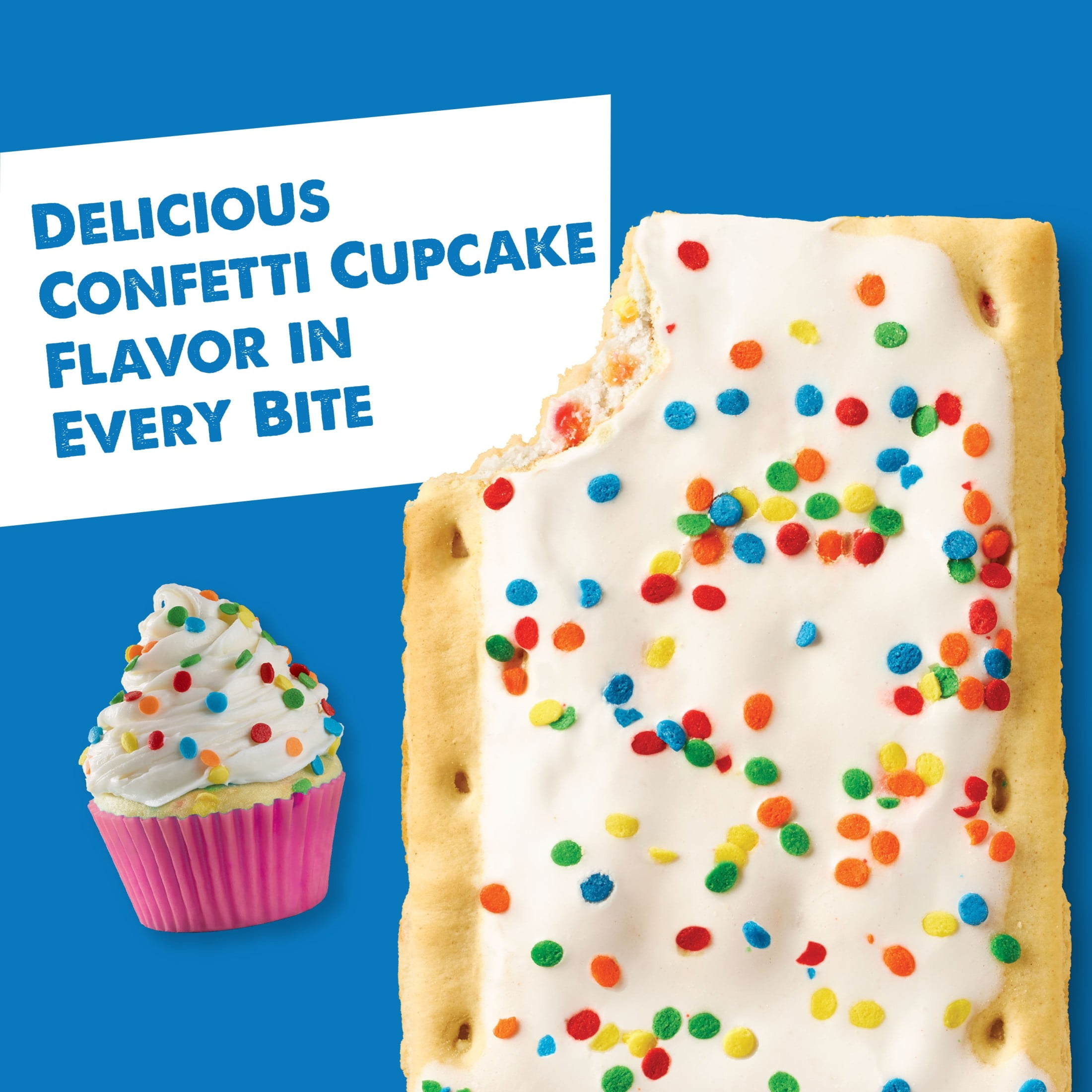 (12 pack) Pop-Tarts Frosted Confetti Cupcake Toaster Pastries, Breakfast Foods, Shelf-Stable, 13.5 oz (8 Count)