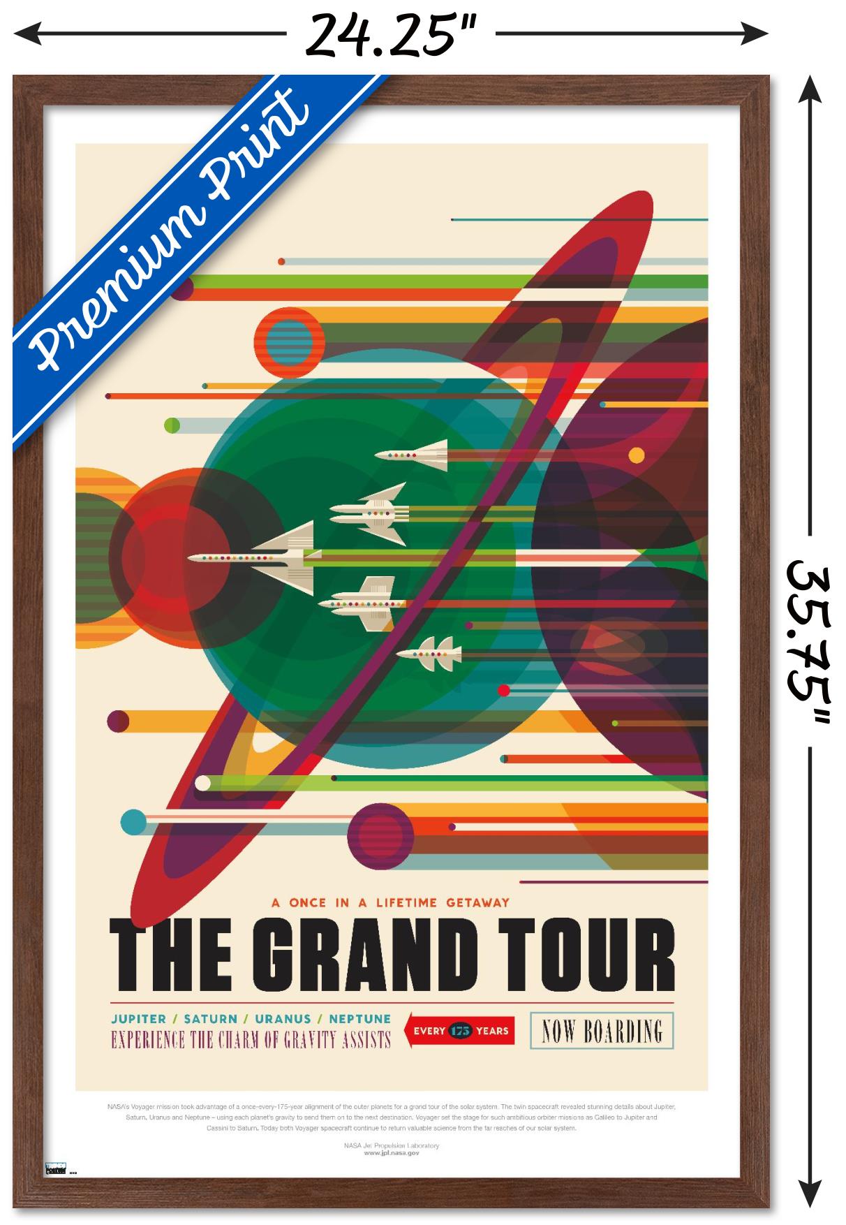 NASA - The Grand Tour Wall Poster, 22.375" x 34" Framed