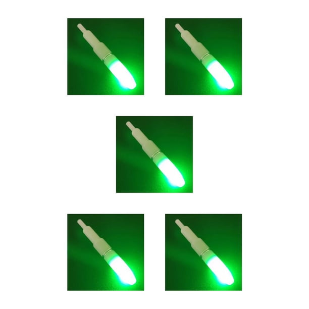 Wosthever Palo luminoso Plástico resistente al desgaste LED Luz de noche Clips de punta de caña de pescar Lámpara práctica Lightstick Bite Green Type2 NO2 Wosthever CBP393746