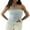 Sky Blue, variant on Women Y2k Tube Tops Textured Strapless Tops Drawstring Ruched Asymmetric Tops Summer Backless Bandeau Shirts Streetwear