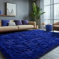 thumbnail image 7 of ZENELESS Super Soft Fluffy Rug for Bedroom,6x9 Blue Anti-Skid Plush Floor Carpet for Living Room Home Decor, 7 of 7