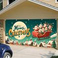 thumbnail image 5 of 1PC 2D/Flat garage door banner, Christmon-themed garage door polyester fiber hanging, 157X71 inches (400X180 cm), easy to hang, large-sized courtyard indoor and outdoor garden home wall decoration ba, 5 of 5