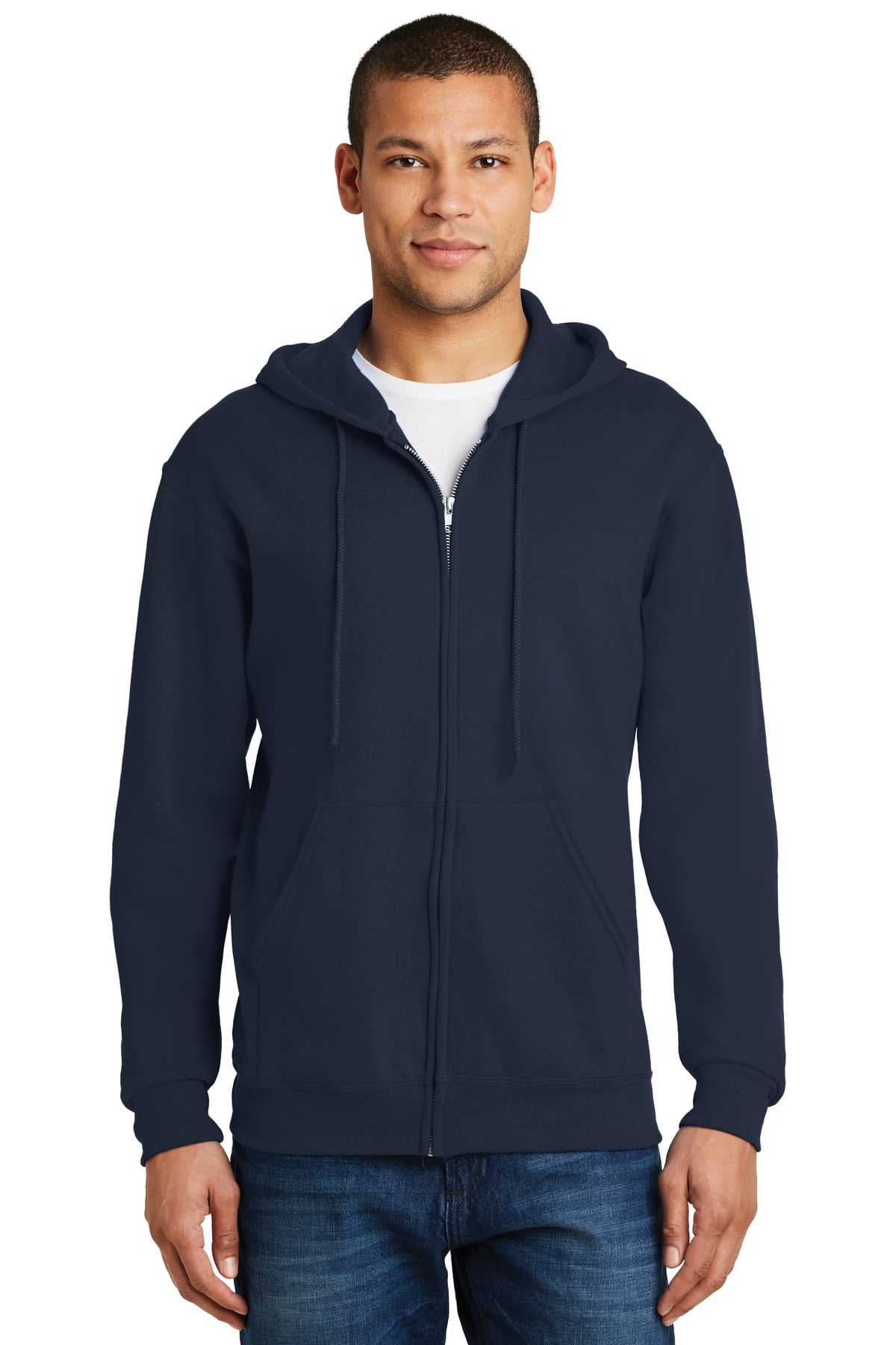 Jerzees Men's long Sleeve NuBlend Full-Zip Hooded Sweatshirt - 993M ...