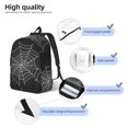 thumbnail image 3 of Xecao A Web With A Spider Canvas College Laptop Backpack, a durable rucksack designed for both men and women, ideal for travel, school, and daily use-Small, 3 of 5