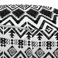 thumbnail image 3 of Modern Pouf Cover with Zipper, Geometric Design with Modern Hippie Zig Zags Triangles Squares Print, Soft Decorative Fabric Unstuffed Case, 30" W X 17.3" L, Black and White, by Ambesonne, 3 of 5