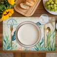 thumbnail image 4 of Sea Turtle Coastal Placemats Set of 6, Vintage Nautical Ocean Starfish Compass Placemats for Dining Table, Place Mats for Kitchen Tabletop, Waterproof Wipeable Dining Table Mats Set, 4 of 9