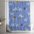 thumbnail image 5 of Blue Camels Small Stall Shower Curtain, Waterproof Shower Curtains for Bathroom, Modern Watercolor Cute Funny Animals Washable Fabric Cloth Bath Curtain for Bathtub Decoration with Hooks 36x72 Inches, 5 of 9
