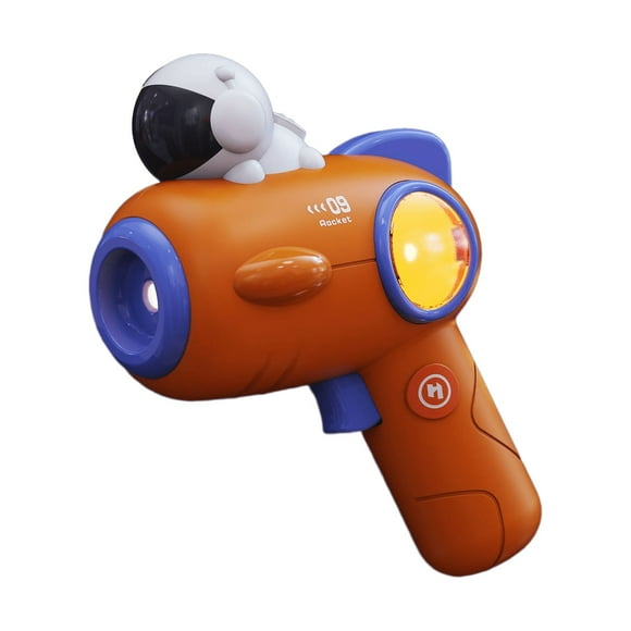 Toy Kids Laser Tag Gun Game with Flying Toy Drone Target, Infrared Lazer Shooting Game for Children with Fun LED Effects(Orange)