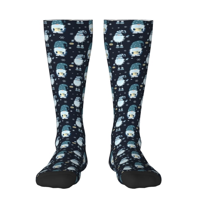 Balery Christmas Gnome blue Calcetines novedosos Calcetines deportivos Calcetines hasta la rodilla Calcetines de algodón Calcetines originales y geniales