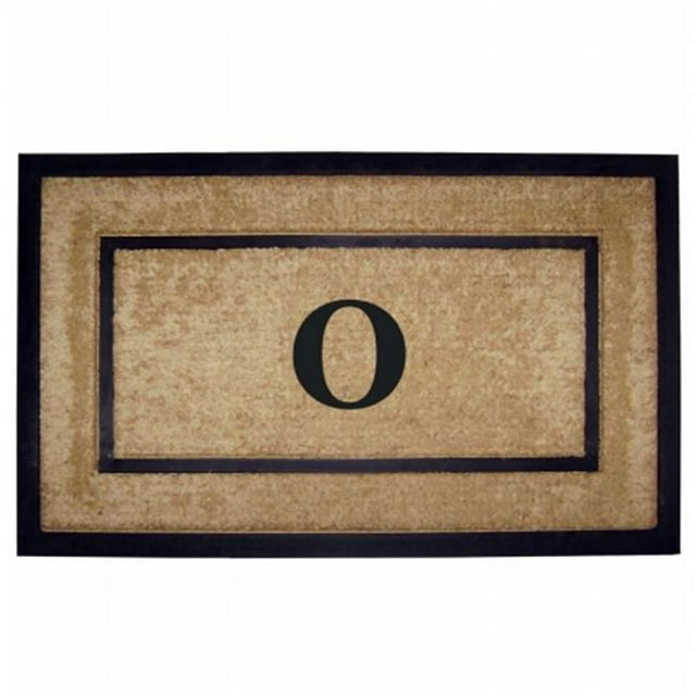 Nedia Home 18099O 22 x 36 in. Coir & Rubber Frame Mat Monogrammed O