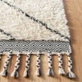 thumbnail image 3 of SAFAVIEH Casablanca Clayton Geometric Wool Shag Area Rug, Ivory/Charcoal, 5' x 8', 3 of 9