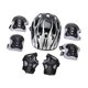 thumbnail image 2 of 7x Kids Casco para bicicletas Roller Casco de patinaje Impacto Resistencia a la adolescencia Ajuste de adolescencia Ligero ajustable Casco de patineta Plateado negro, 2 of 8
