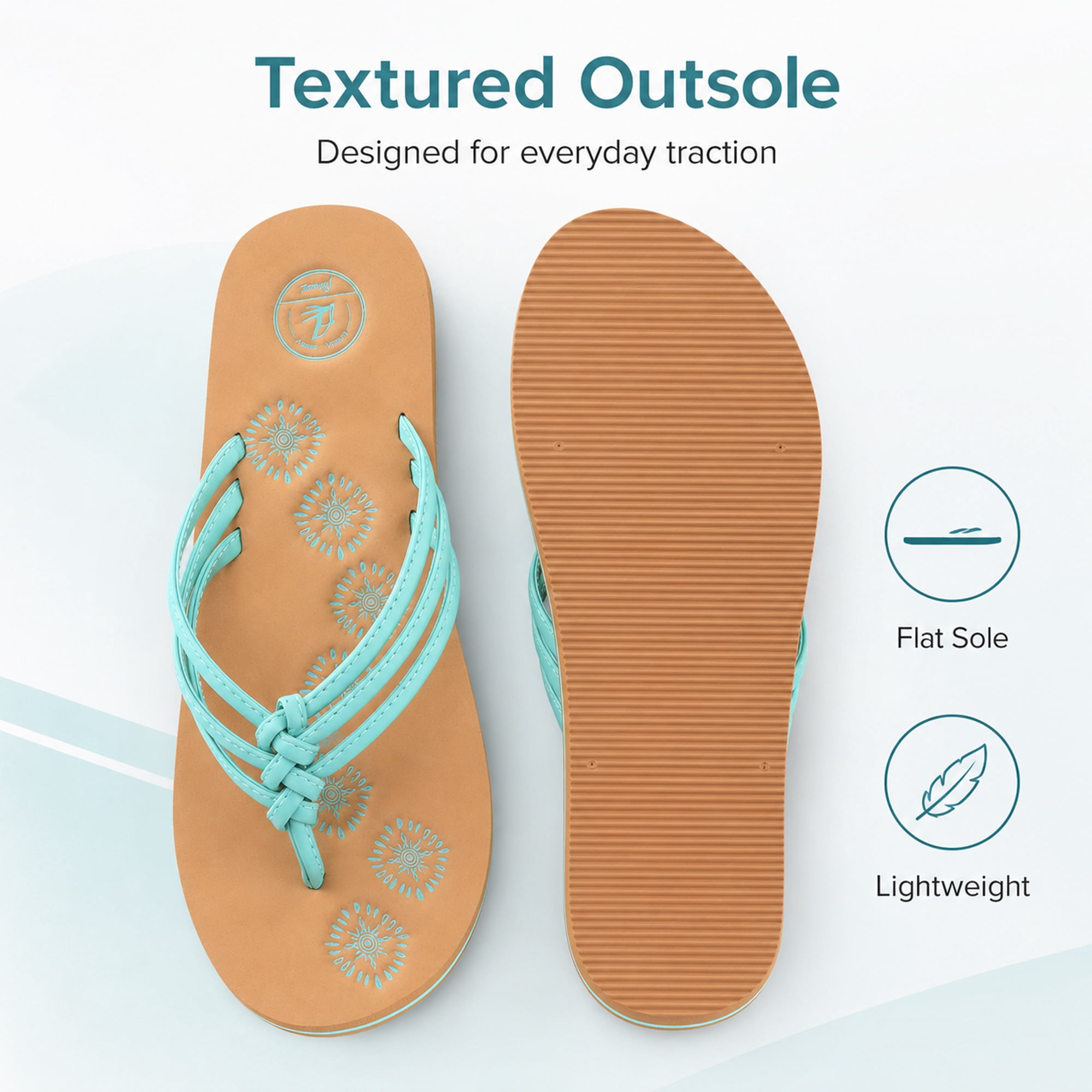 Women’s Braided Thong Sandals – Summer Flip-Flops with Non-Slip Rubber Sole – Casual Beach & Pool Slip-On