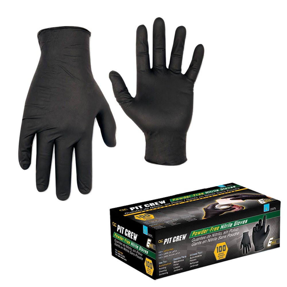 1000  Nitrile BLACK powder free Examination Gloves Medium    6MM