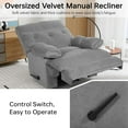thumbnail image 6 of Large Recliner Chair for Adults Extra Wide Recline Chair Living Room Bedroom, Tool-Free Assembly Grey, 6 of 8