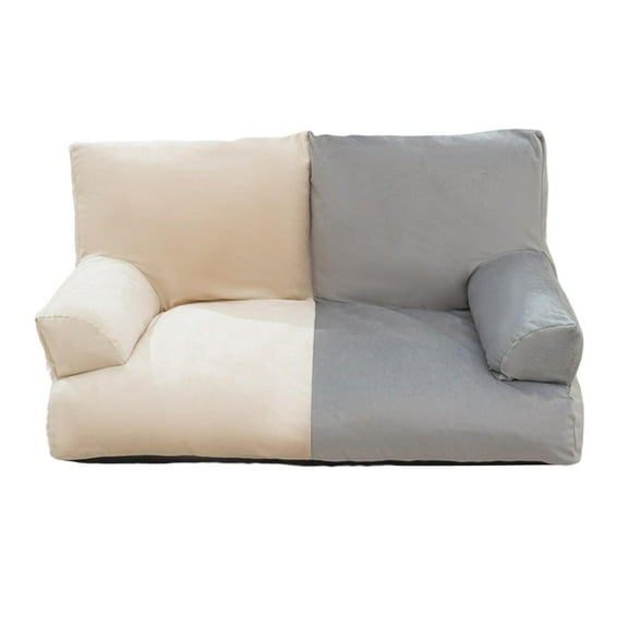 hengtong Dog Sofa Couch High Back Cat Sofa Non Slip Nest Soft Stable Furniture Protection Beige Gray