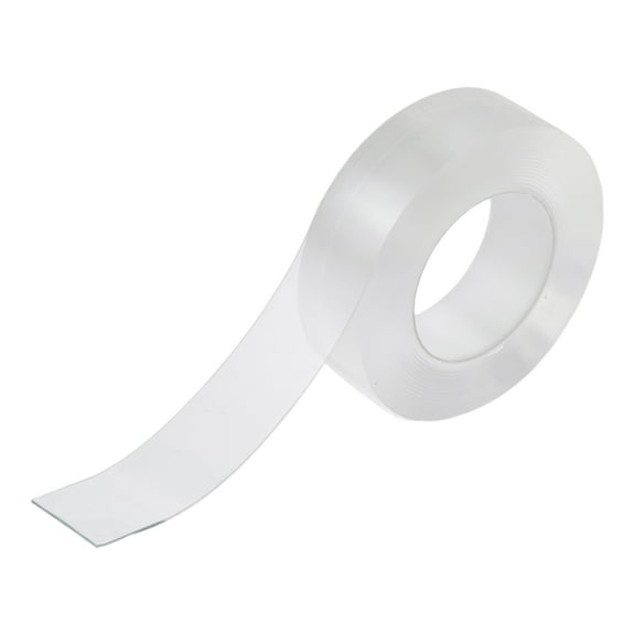 Unique Bargains 1 Roll Car/DIY Crafts Nano Double Sided Tape Heavy Duty Reusable Clear Tape Strips 9.84ft x0.79"x0.04"