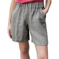thumbnail image 1 of Frontwalk Women Plus Size Summer Shorts Elastic Waist Casual Lounge Short Workout Jogger Cotton Linen Athletic Short, 1 of 2
