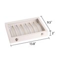 thumbnail image 2 of 15 Hooks Necklace Tray Velvet Neckalce Organizer with Clear Lid Lockable Necklace Holder Box Jewelry Organizer for Pendants Chains Necklace Jeweley Tray for Women Girls(Black), 2 of 6