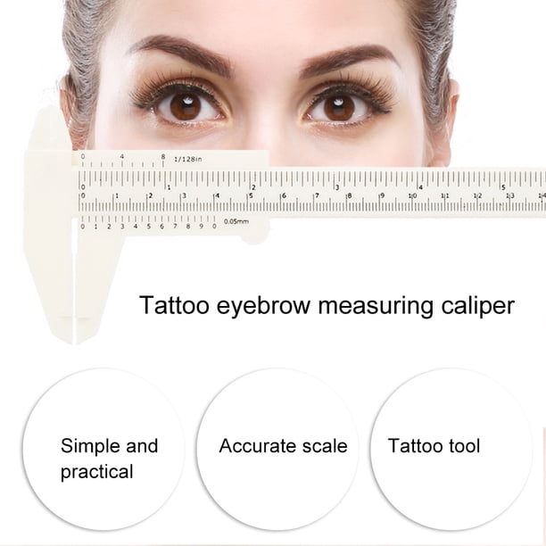 Regla de la Ceja, Regla Microblading Maquillaje Herramienta de Medida de la Ceja Microblading Plantilla de Bricolaje Medidor Microblading Ecomeon no